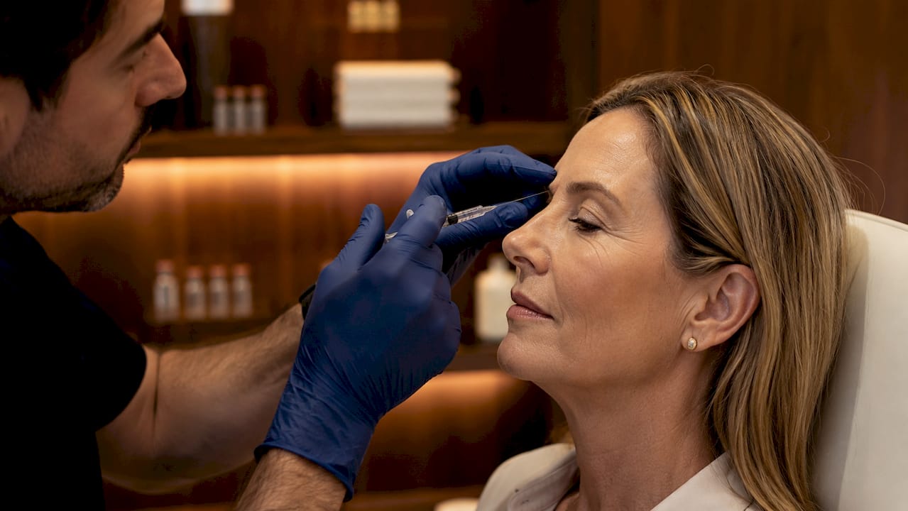 Side profile botulinum toxin injection procedure