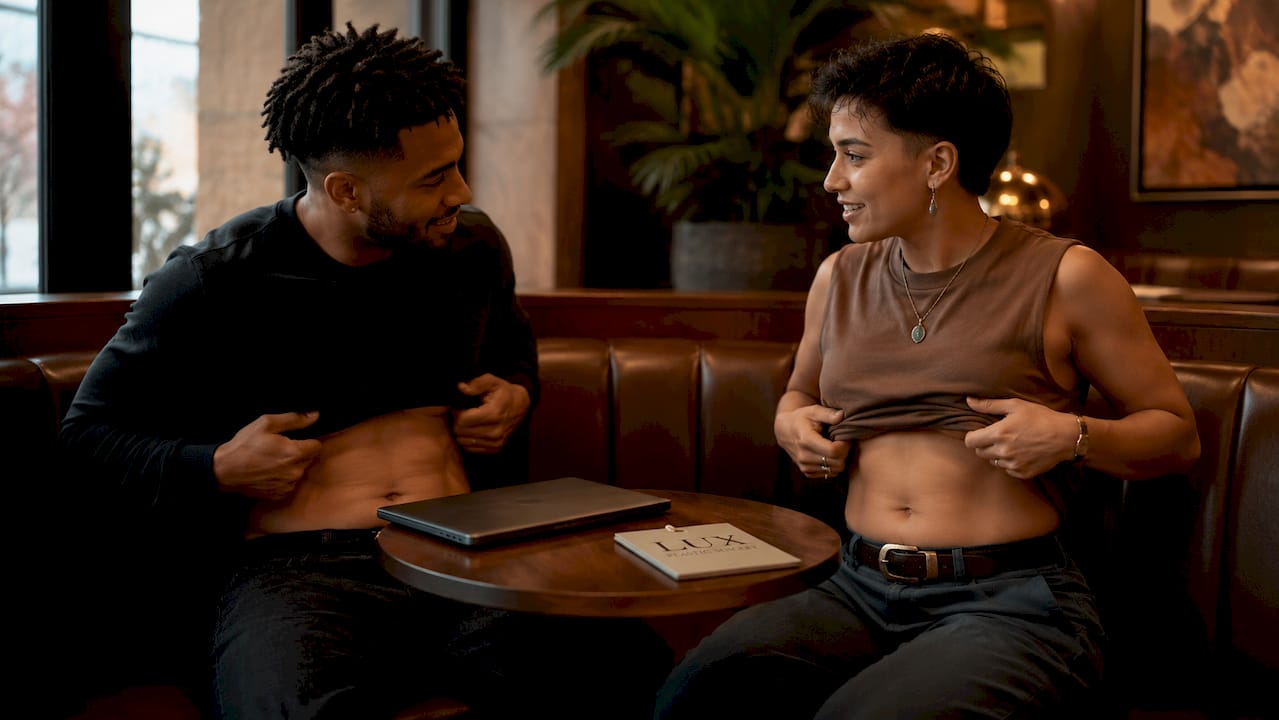 Different belly button shapes on diverse people