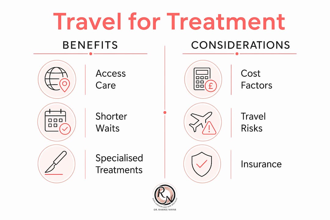 Infographic comparing benefits and considerations of travel