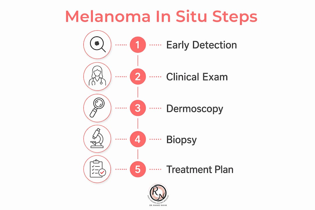 Infographic showing diagnosis and treatment steps