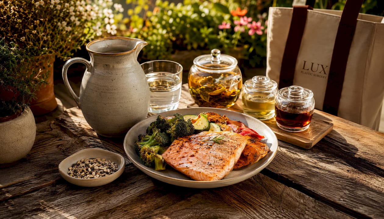 Healthy meal and hydration for recovery