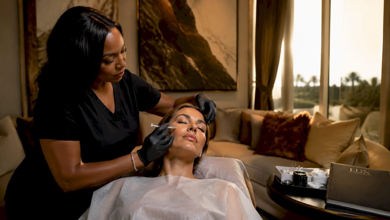 Non-surgical facial contouring procedure