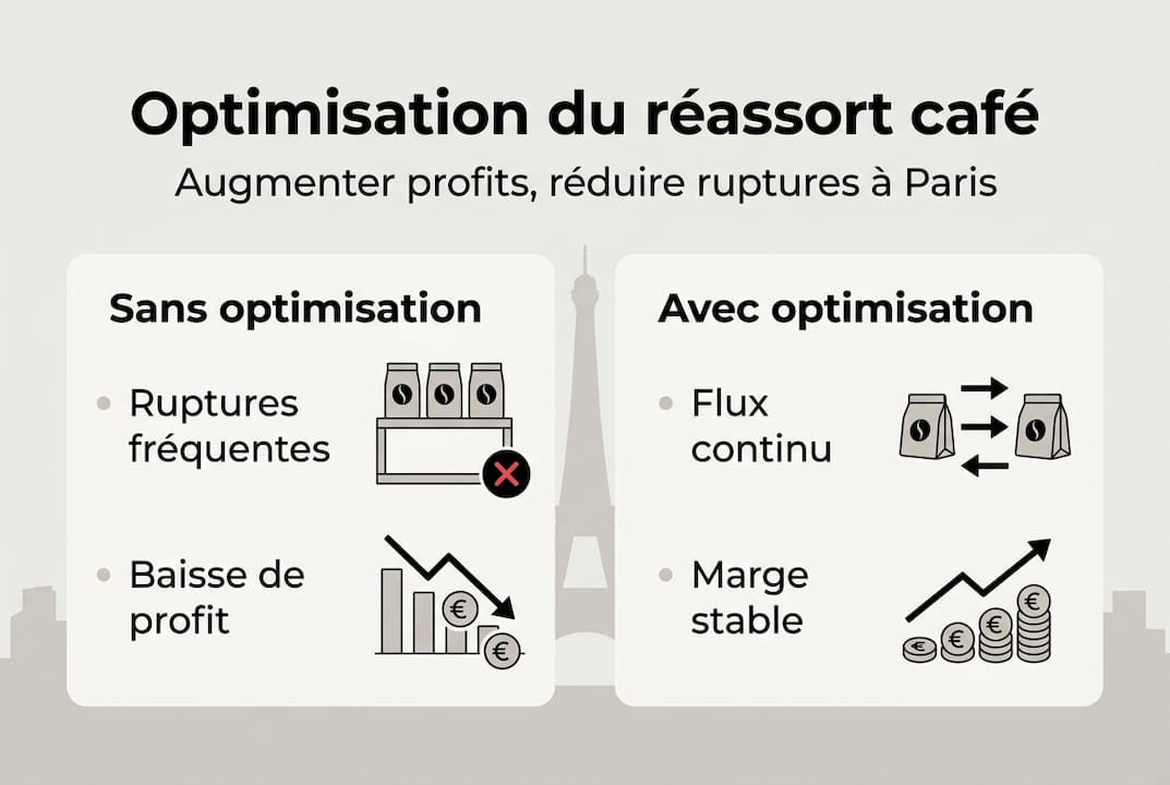 Infographie : comment optimiser le réassort des cafés à Paris