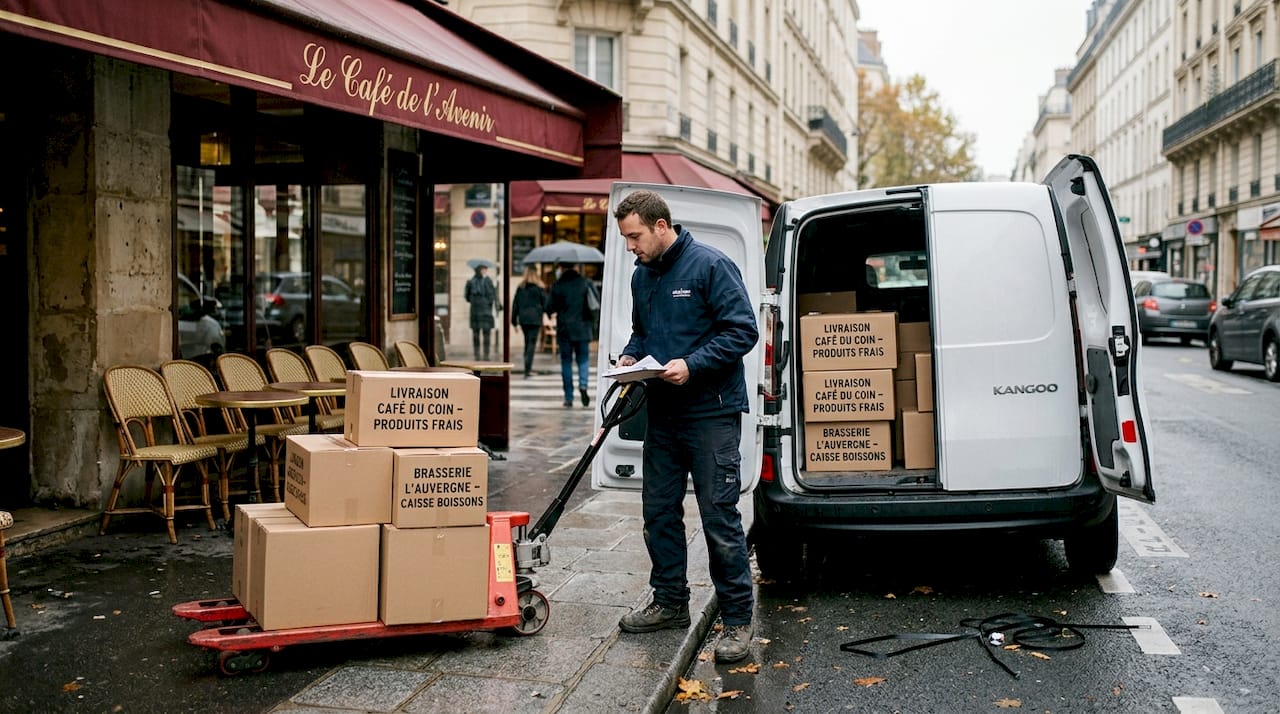 Livraison de café à deux pas des terrasses de bistrot parisiennes