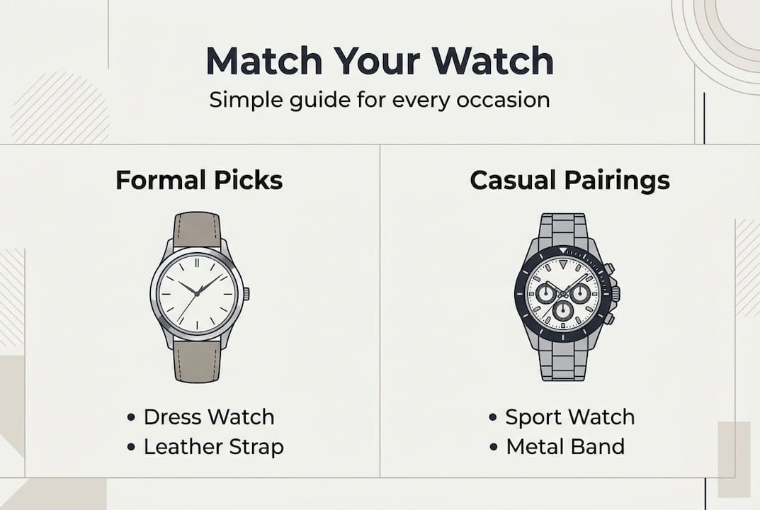 Infographic for style matching watches
