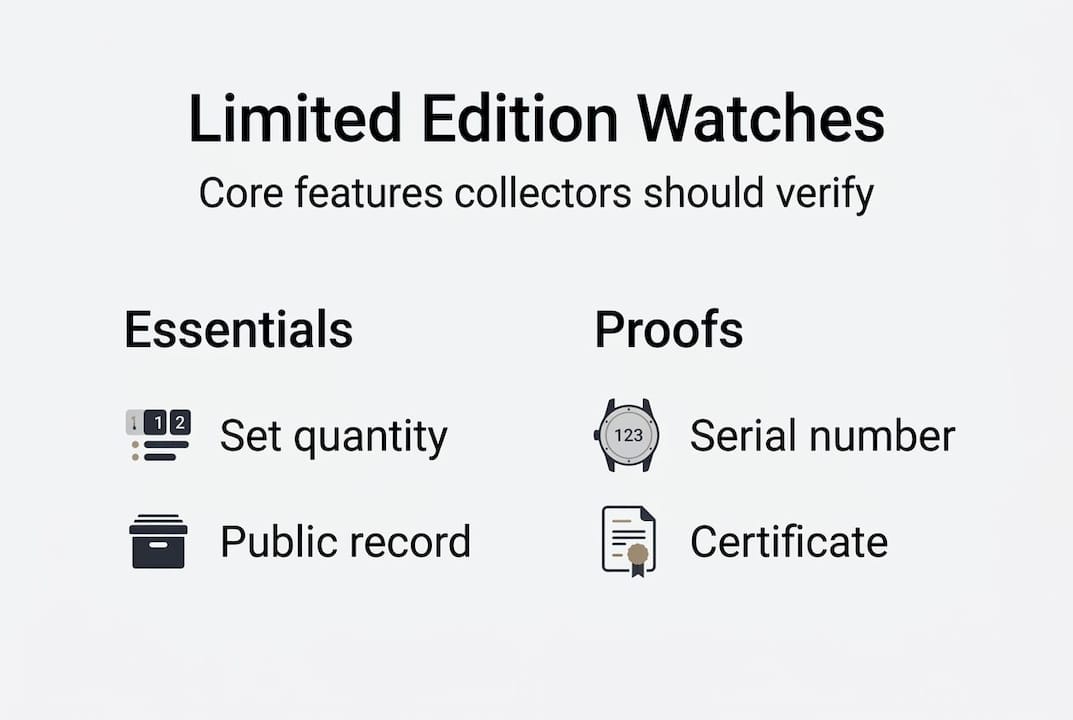 Infographic explains limited edition watch essentials