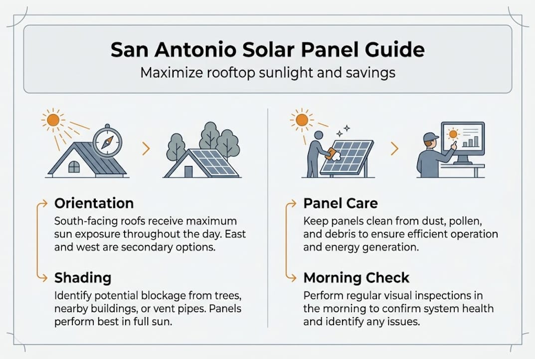 Infographic about rooftop solar factors