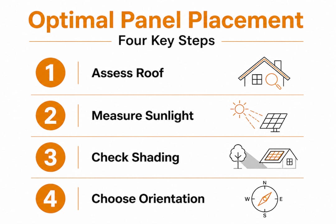 Infographic of steps to optimize solar placement