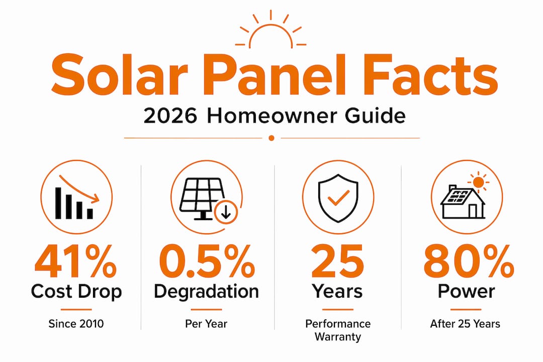 Infographic with solar panel stats for homeowners