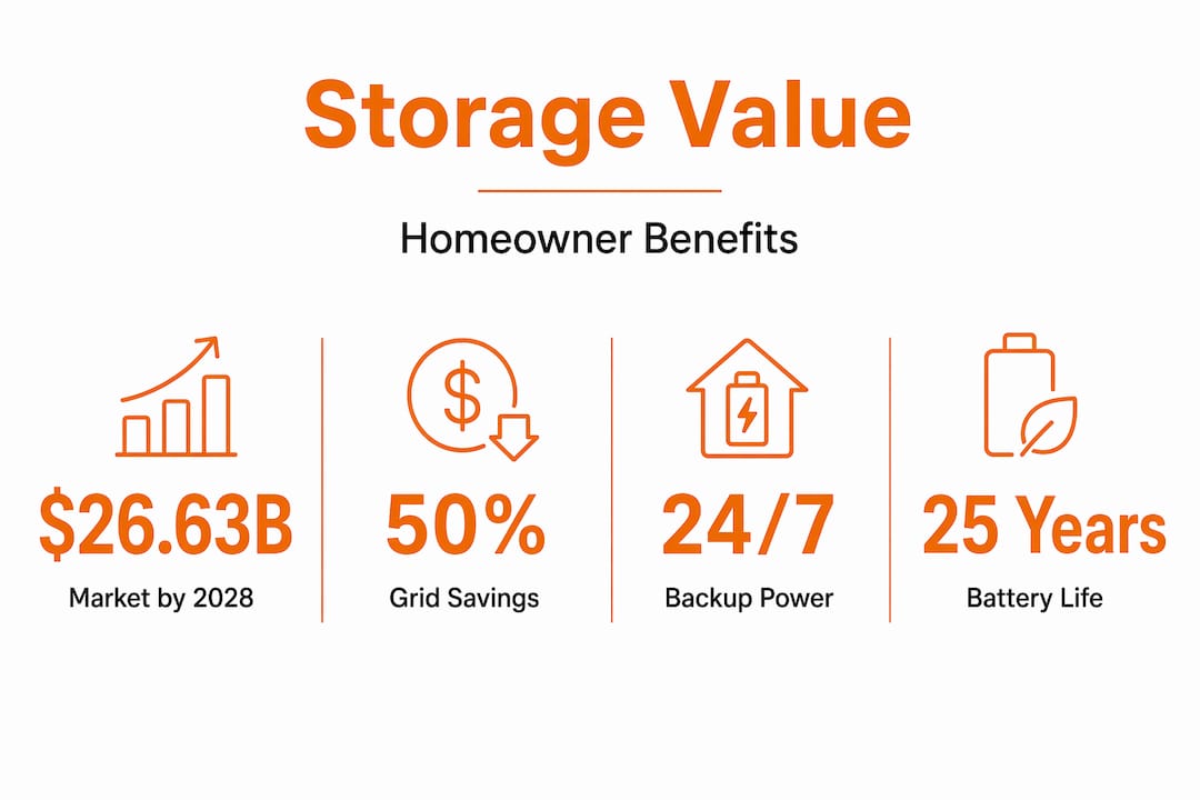 Infographic showing benefits of home energy storage