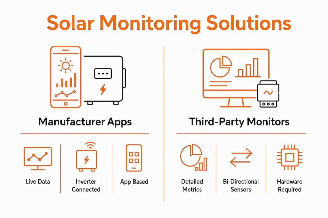 Infographic comparing solar monitoring solutions