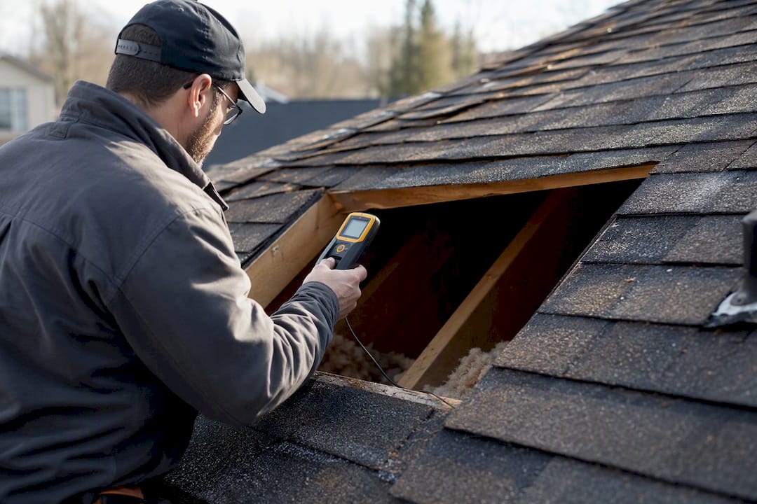 Professional measuring roof structure