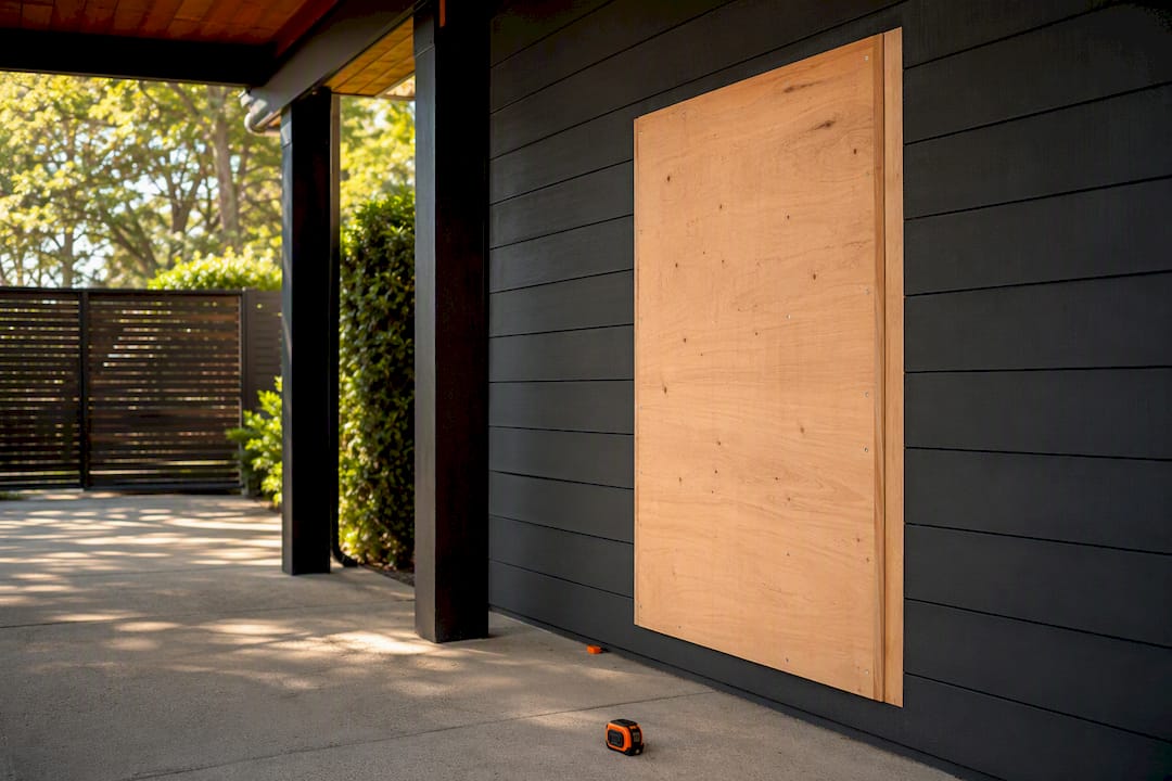 Reserved exterior wall space for battery installation