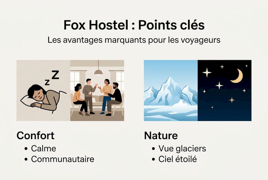Présentation des points essentiels à retenir sur Fox Hostel en infographie