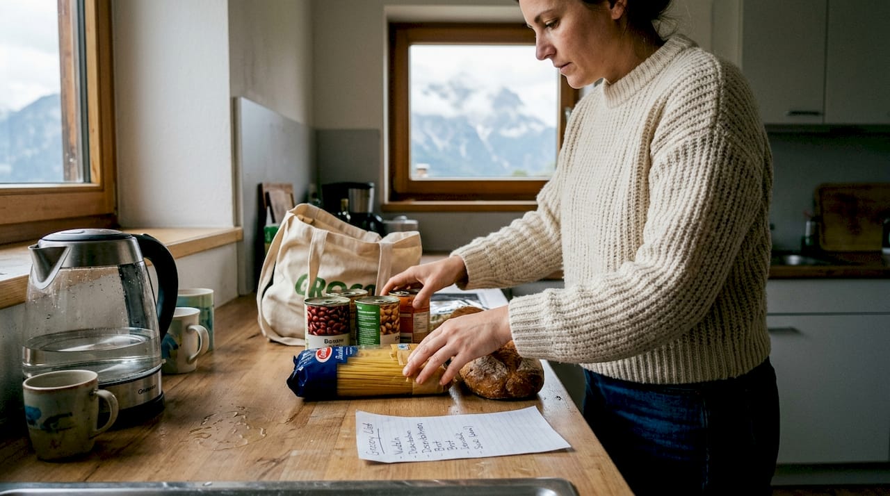 Lebensmittelkontrolle in der Gemeinschaftsküche eines Landhostels