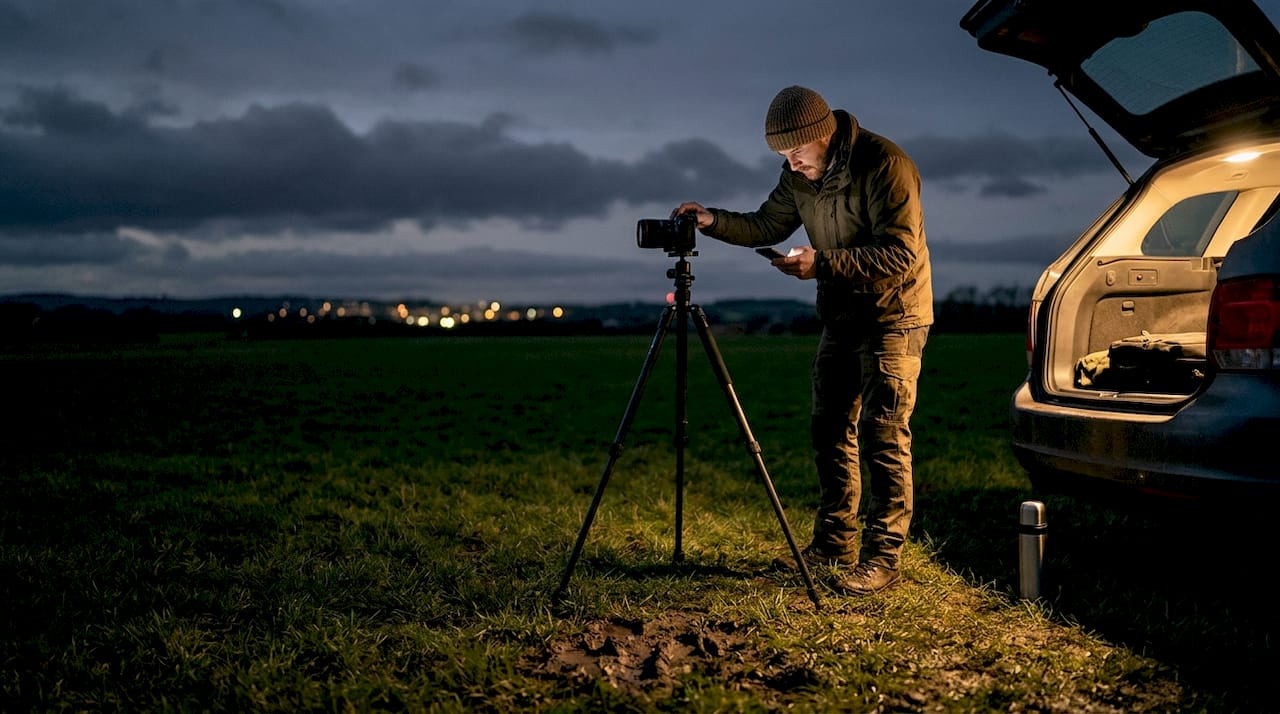 Bien se préparer pour capturer la magie des aurores boréales la nuit