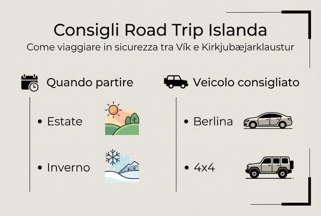 Infografica: tutti i consigli per un road trip in Islanda, sia d’estate che d’inverno