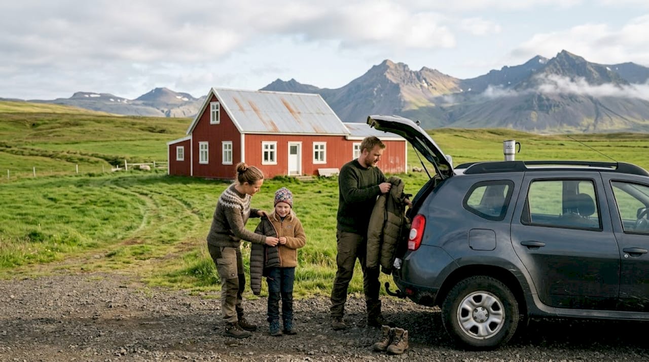Une famille découvre le charme d’une ferme traditionnelle en Islande.