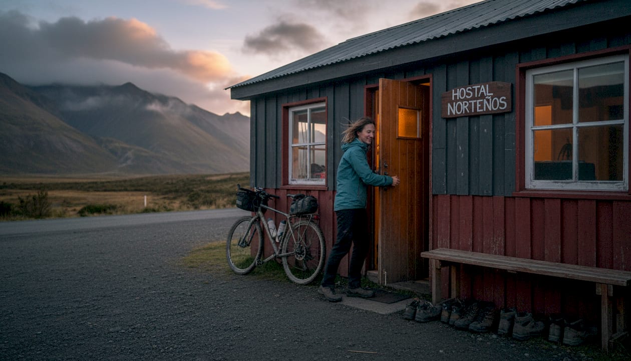 Un viajero se hospeda en un hostal de un pequeño pueblo islandés.