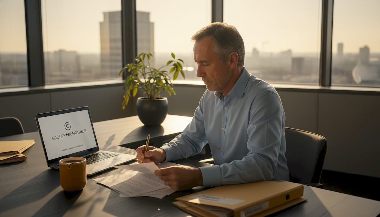 Installé dans l’espace commun de l’auberge, un voyageur vérifie sa réservation sur son ordinateur portable.