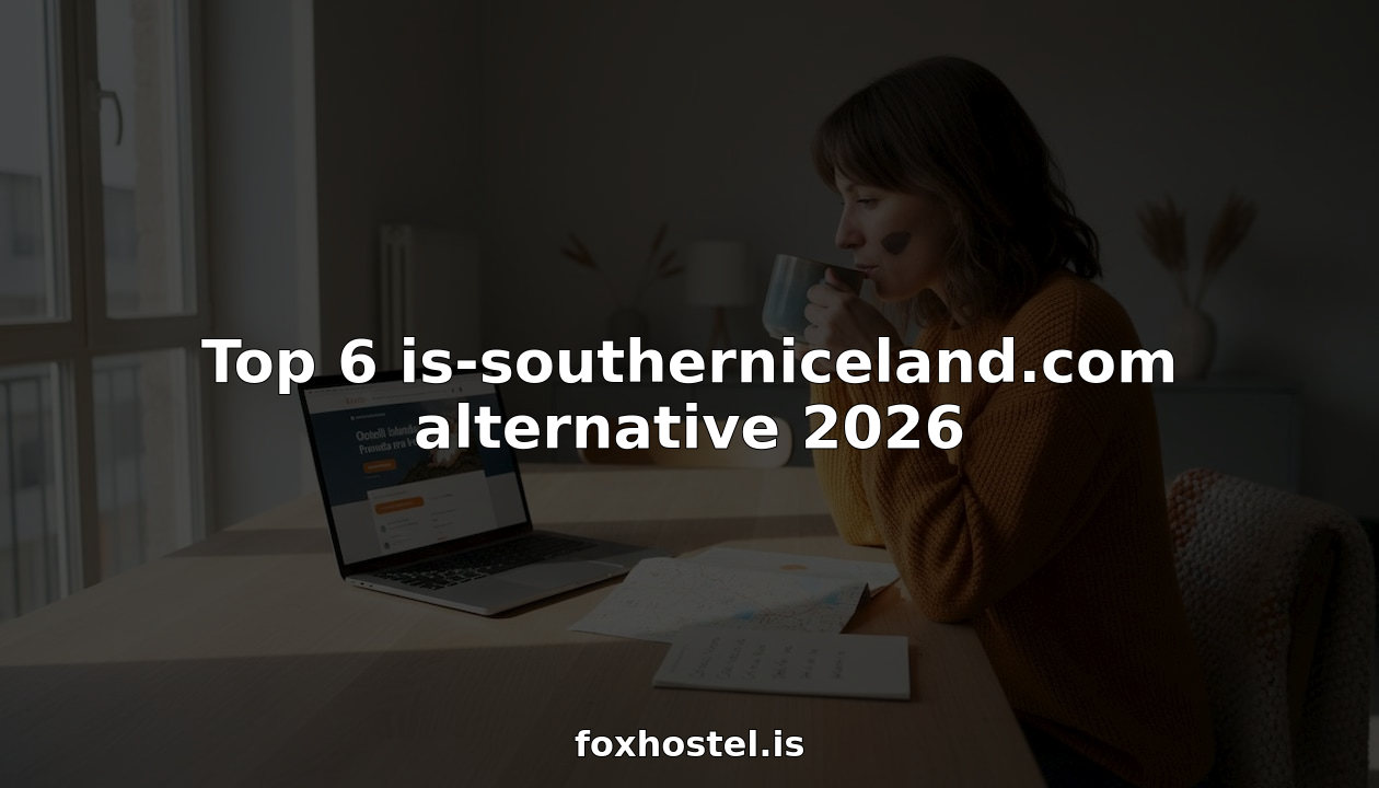 Una donna comodamente seduta a casa sta cercando informazioni sugli ostelli in Islanda dal suo portatile, pianificando il prossimo viaggio.