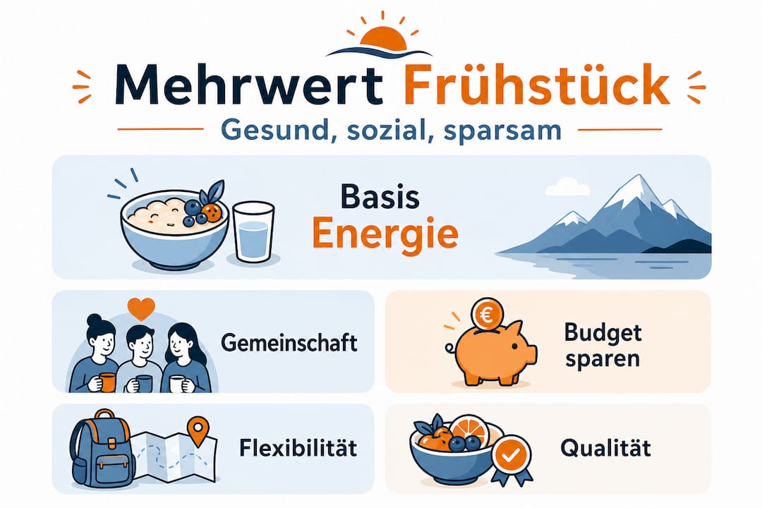 Infografik: Die wichtigsten Vorteile eines Hostel-Frühstücks im Überblick – Was bringt das Frühstück im Hostel wirklich und welche Angebote stehen ganz oben auf der Beliebtheitsskala?