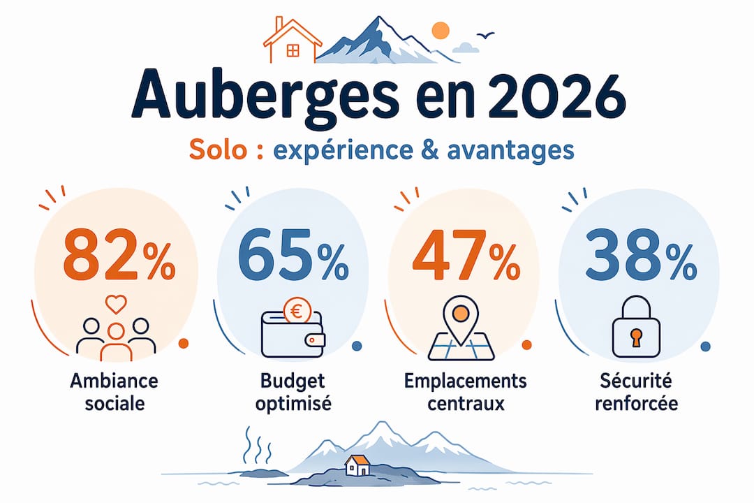 Infographie : pourquoi les auberges de jeunesse sont idéales pour les voyageurs en solo