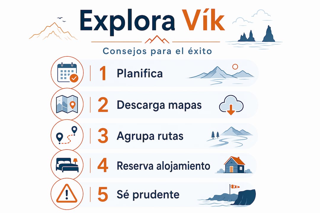 Infografía: los pasos imprescindibles para descubrir Vík