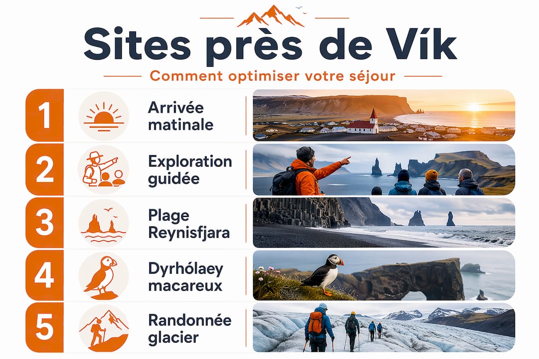 Guide visuel : les étapes incontournables pour profiter pleinement des sites de Vík