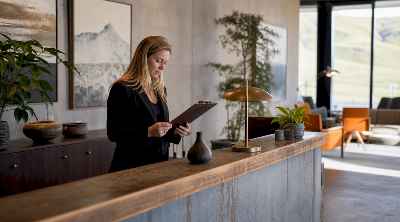 Travel agent handling group room block booking