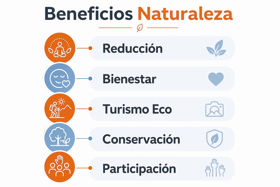 Infografía sobre las ventajas de incorporar elementos naturales en alojamientos turísticos