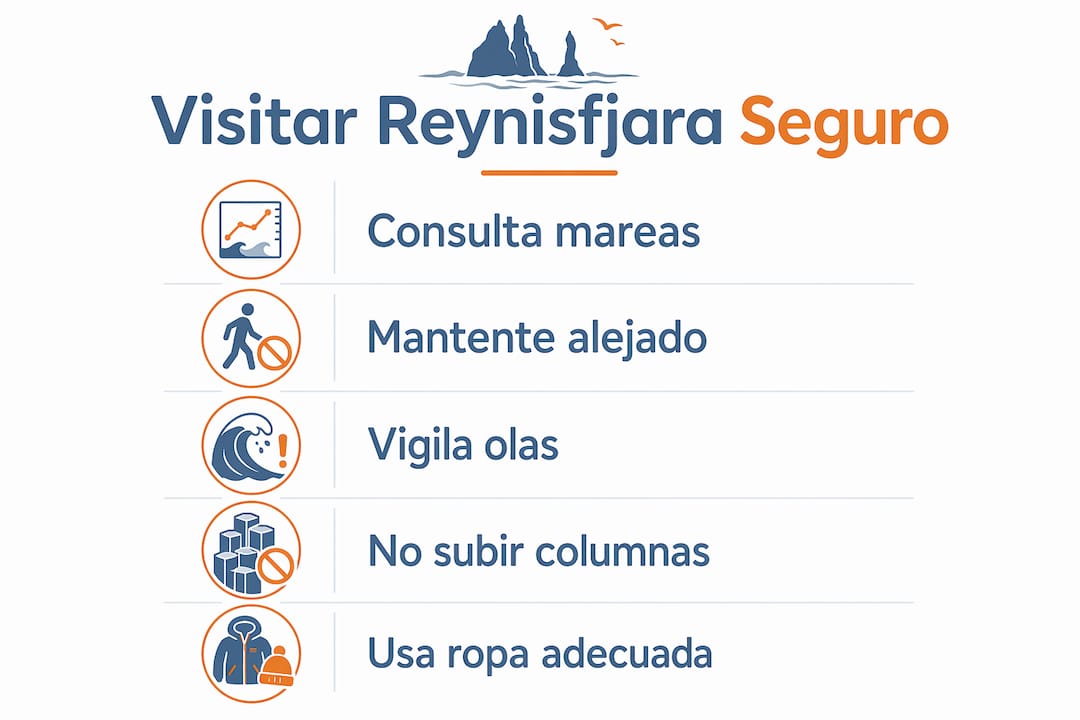 Guía visual: recomendaciones clave para disfrutar de Reynisfjara de forma segura