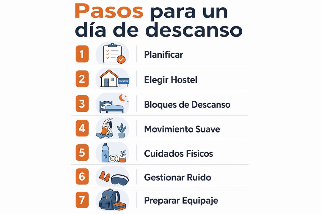 Infografía: guía práctica para disfrutar de un día libre en el hostel