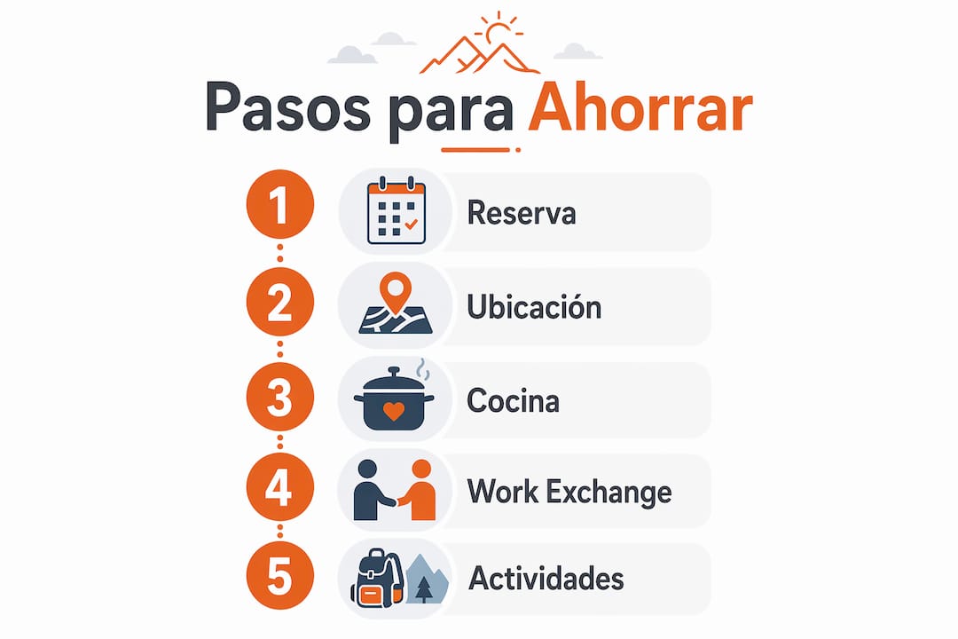 Infografía: consejos prácticos para ahorrar dinero durante tu estancia en un hostal