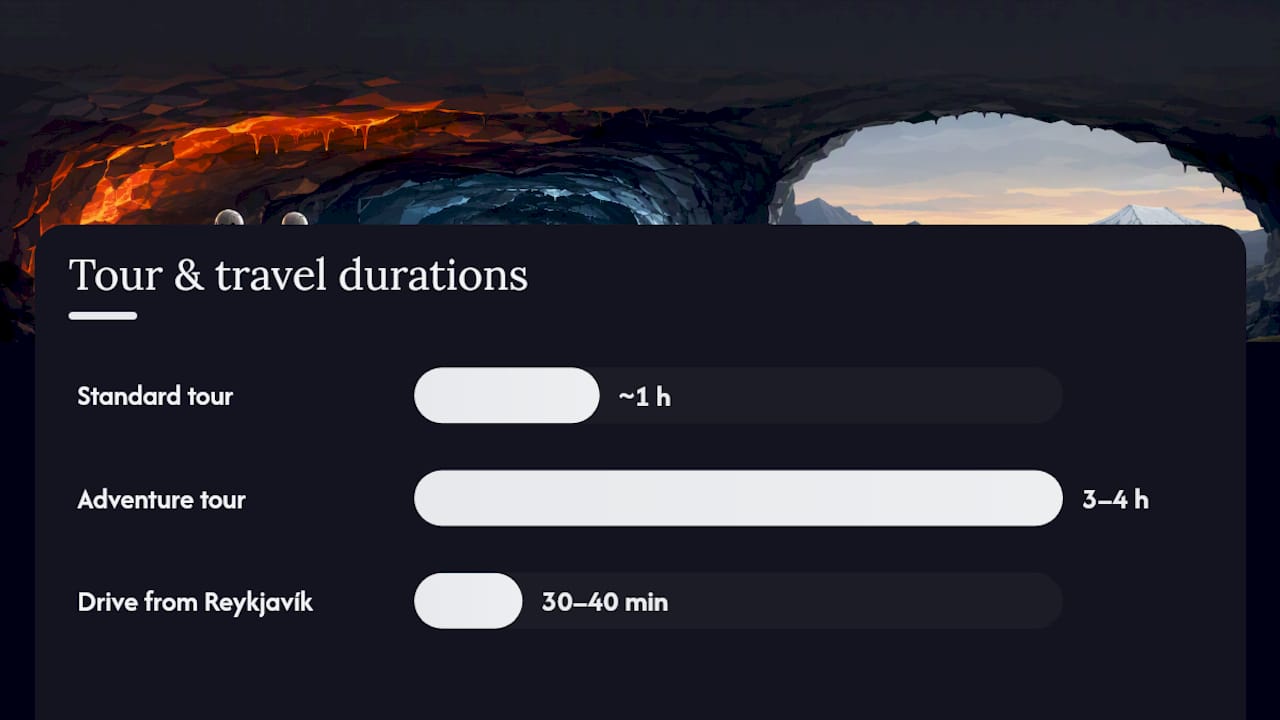 Comparison infographic of lava tube tour options