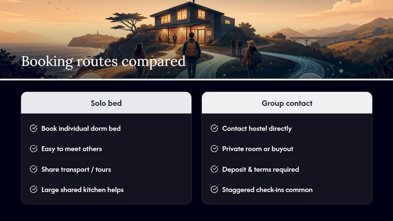 Solo bed and group booking comparison