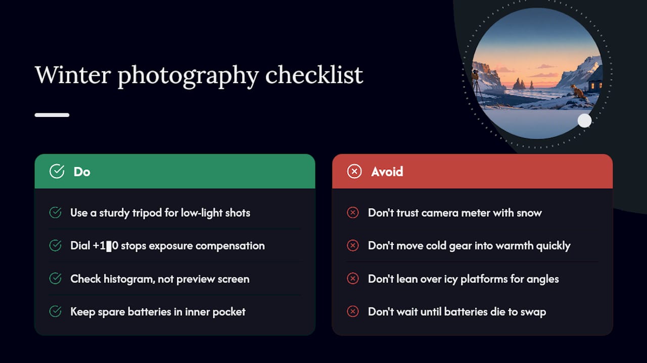Winter Photography Tips For South Iceland's Landscapes — overview diagram