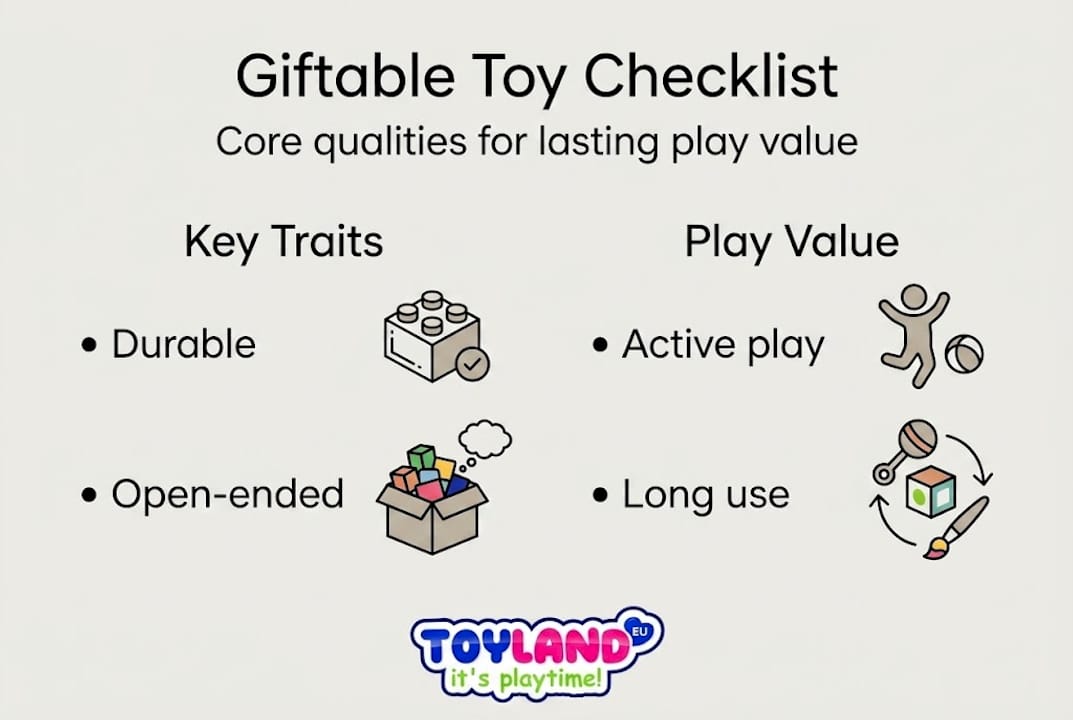 Infographic: checklist for giftable toys