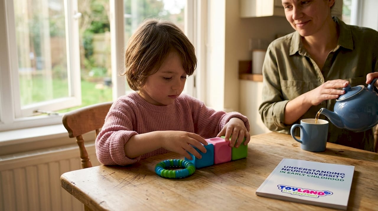 Child using sensory toy for neurodiversity