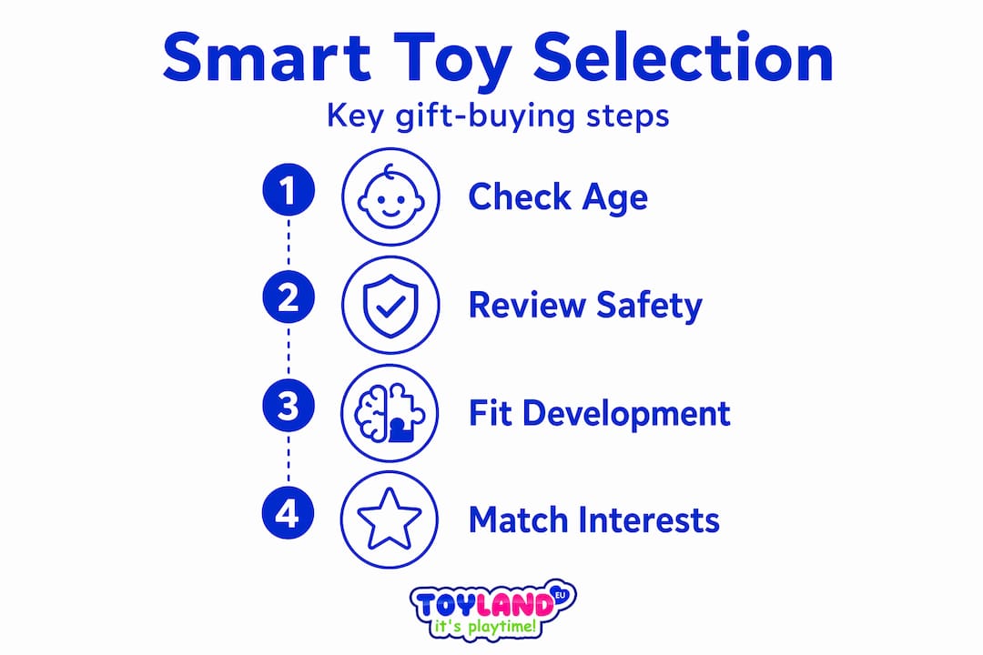 Infographic smart steps for toy selection