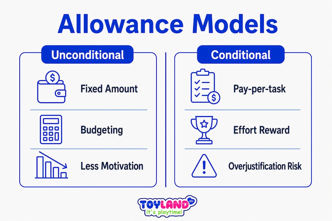 Infographic comparing unconditional and conditional allowance models