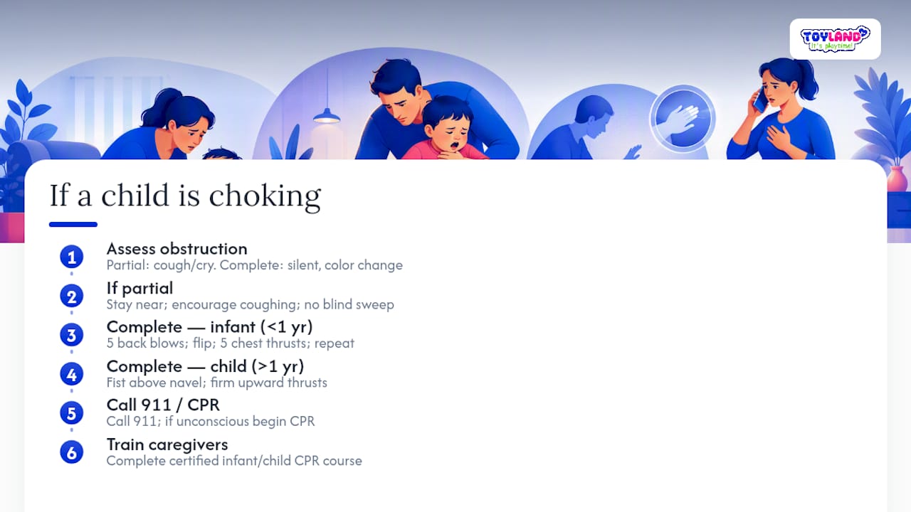 What should you do if a child is choking? — overview diagram