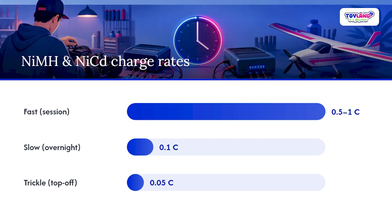 NiMH and NiCd charging comparison
