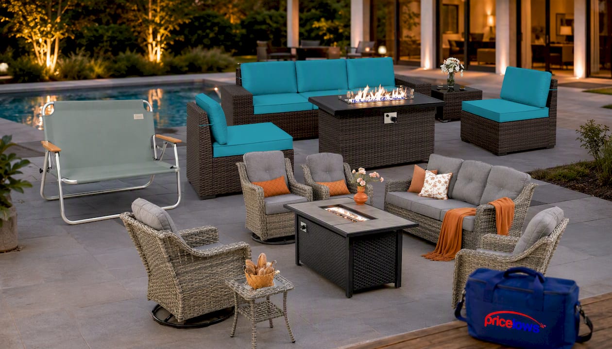 Lightweight Weatherproof Outdoor Furniture Set for Patio