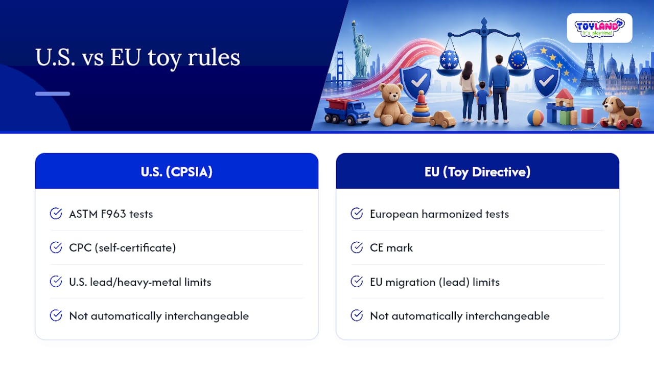 U.S. and EU toy safety frameworks compared