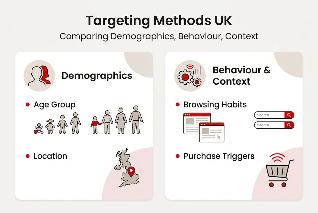Infographic comparing audience targeting methods