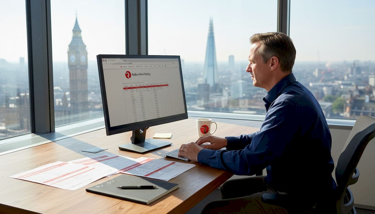 SEO expert working in London office