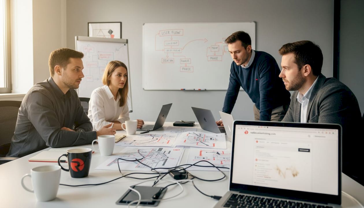 UX research team collaborates over user journey maps
