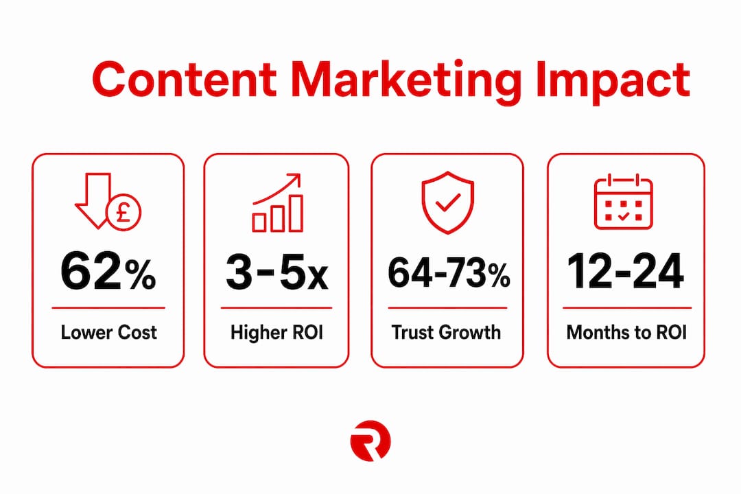 Infographic showing key content marketing statistics