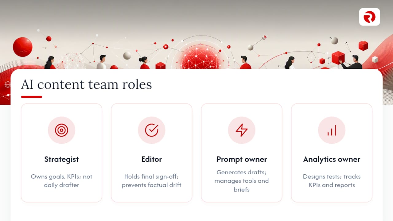 Four AI content team ownership roles